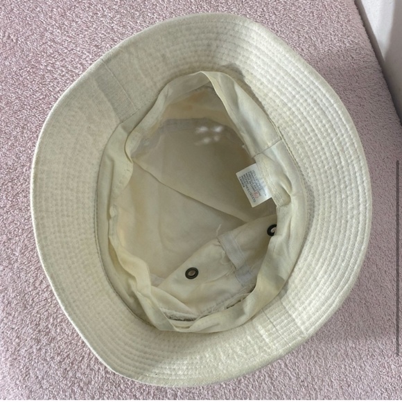 Vintage 90s Beige Cotton Bucket Hat - Picture 4 of 8